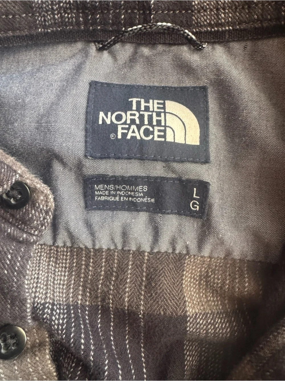 The North Face Men's Black & Grey Plaid Flannel Shirt